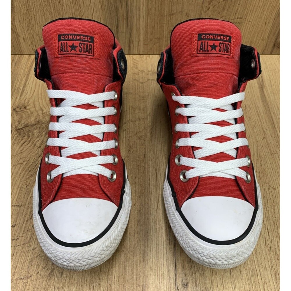 Converse High Street Mid Top Athletic Sneakers, Red Black, Mens 7.5, Womens 9.5 - Picture 4 of 12